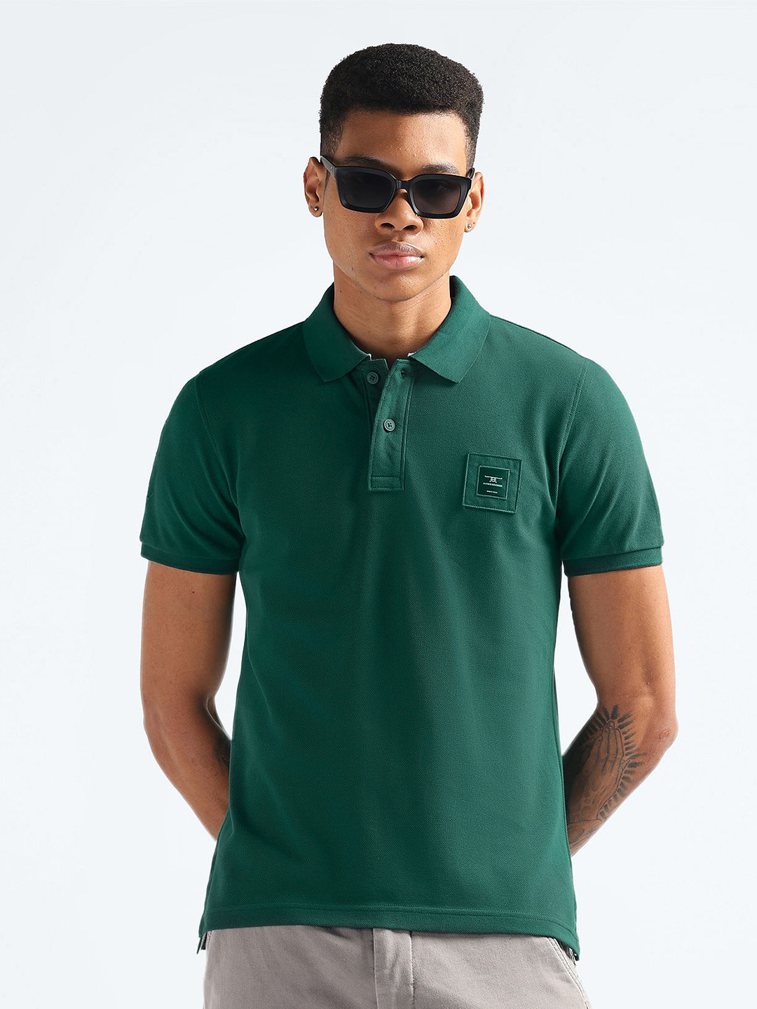 Flying Machine Polo Collar Cotton T-shirt