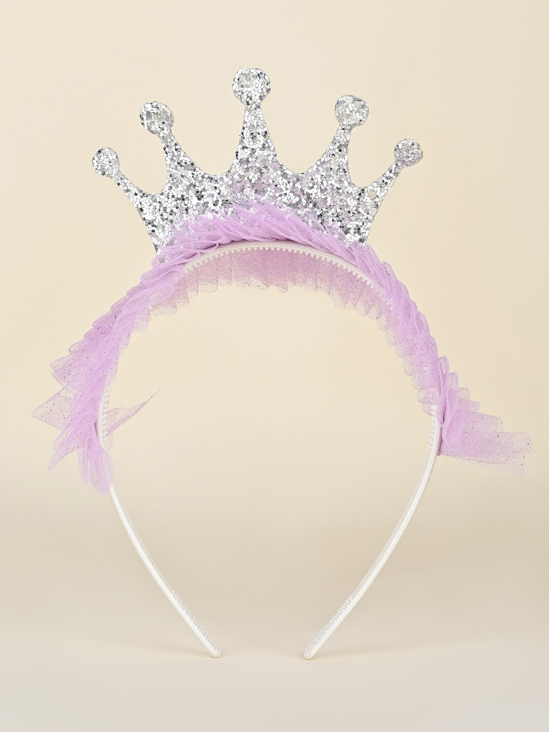 Aye Candy Girls Sparkling Crown Ruffle Hairband