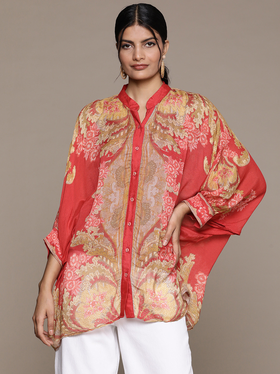Ritu Kumar Ethnic Motifs Printed Flared Sleeves Kurti