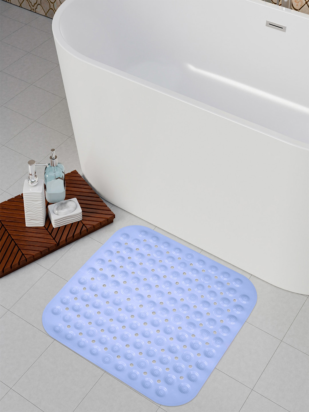 Kuber Industries 2-Pcs Square Bathroom Mat