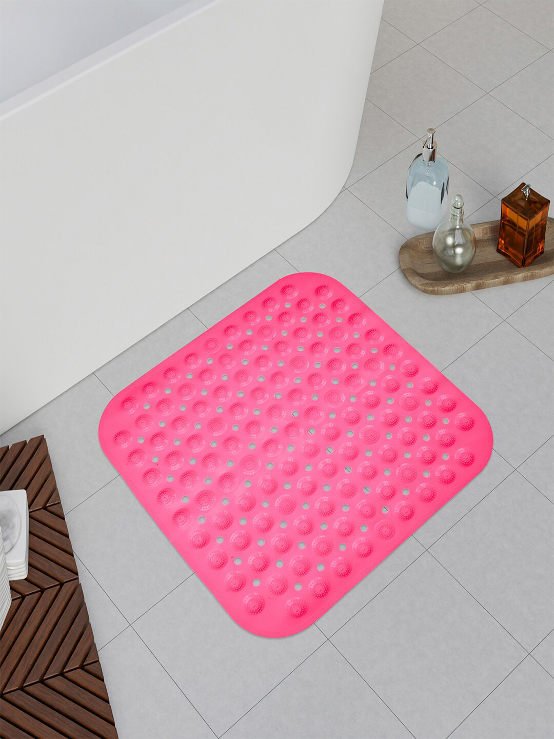 Kuber Industries Printed Square Bathroom Mat