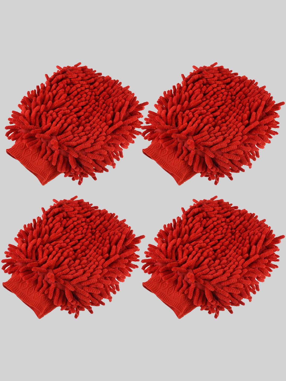 Kuber Industries Red 4 Pcs Cleaning Gloves