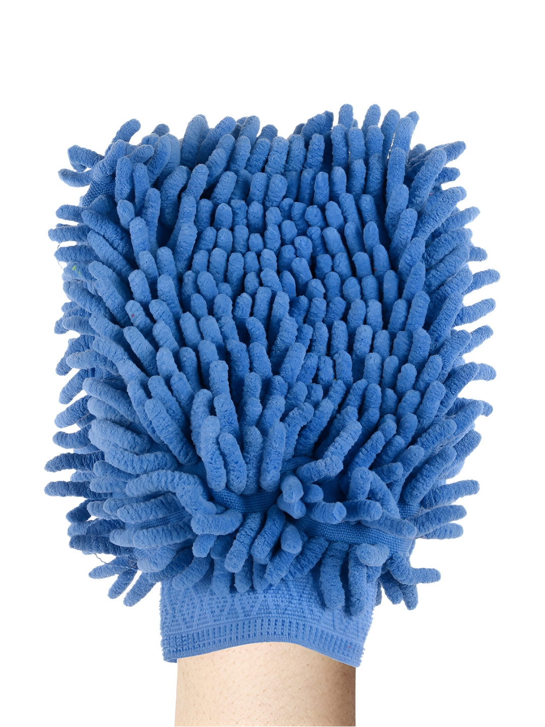 Kuber Industries Blue 5 Pcs Microfibre Multi-Purpose 50 GSM Cleaning Fringed Gloves