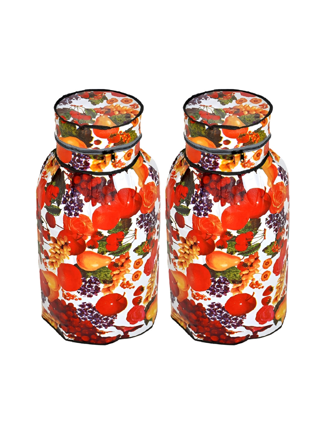Kuber Industries Green & Orange 2 Pcs Regular Appliance covers