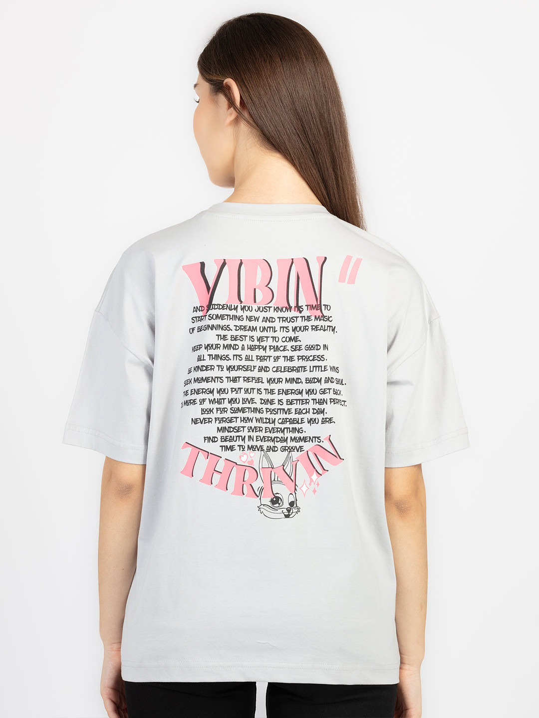 Status Quo Typography Printed Drop-Shoulder Sleeves Pure Cotton Oversized T-shirt