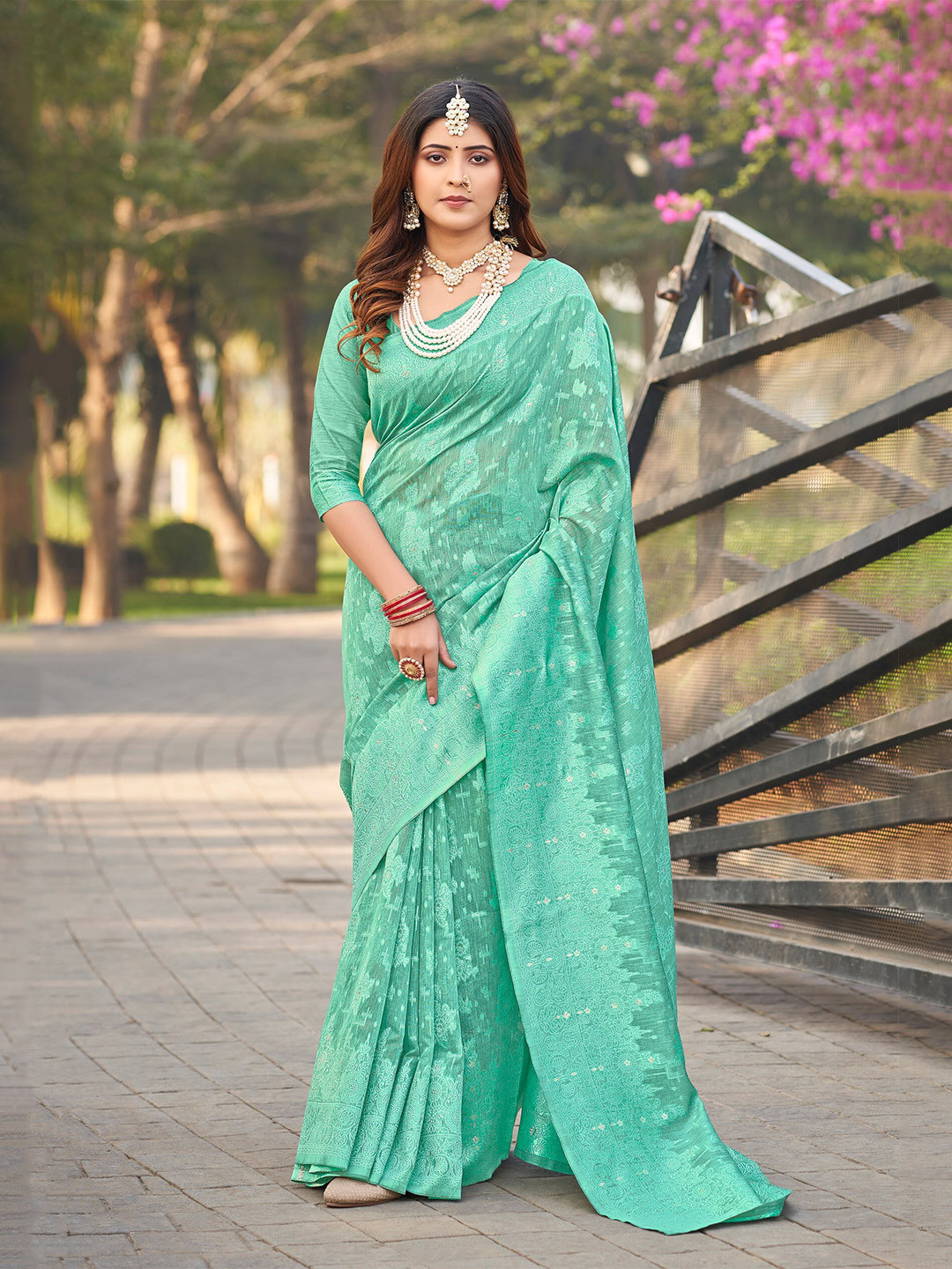 YA-MAN - sari Buy Women Woven Design Zari Saree - 30291407 - Sarees - Indya