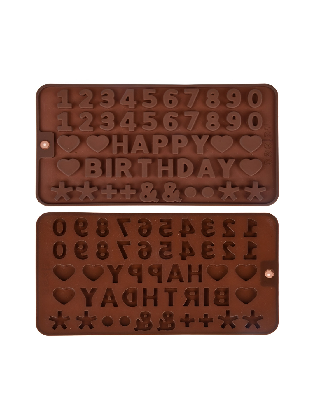Kuber Industries Brown Silicone Numerical Chocolate Mould