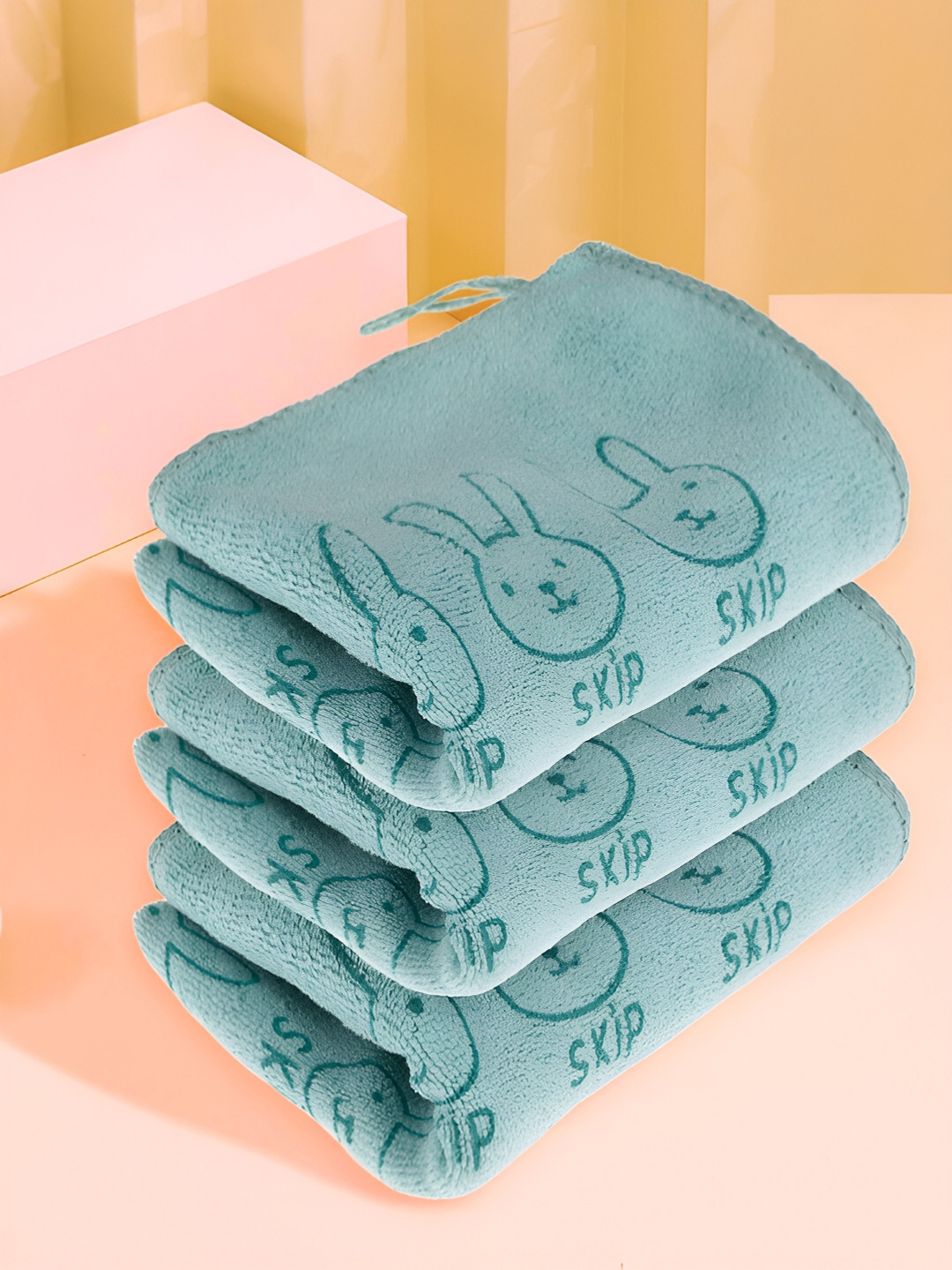 Kuber Industries 350 GSM 5 Pieces Microfiber Kitchen Towels with Hanging Loop