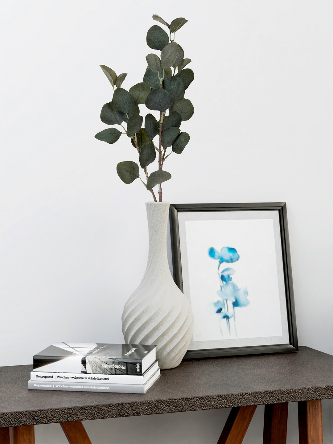 Kuber Industries Set of 2 Unisex Green Artificial Flowers and Plants