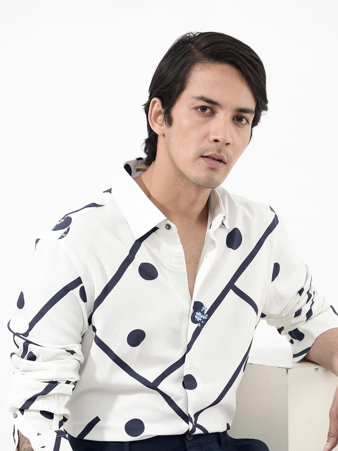 RARE RABBIT Men Laveno Regular Fit Standard Opaque Printed Shirt