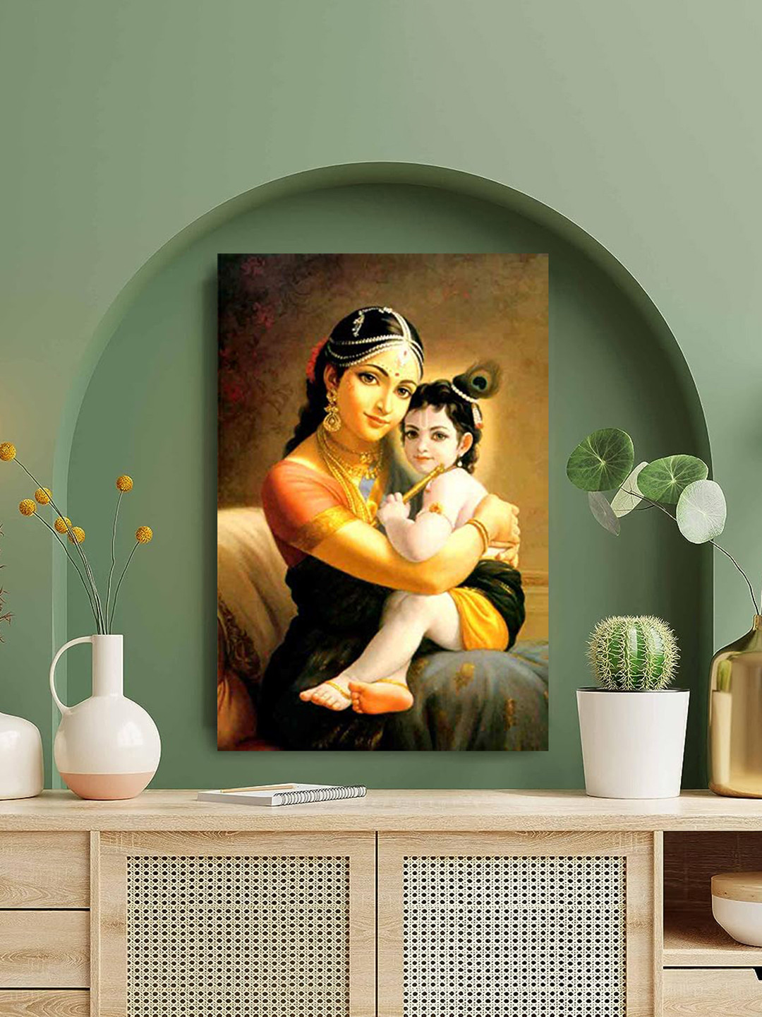 British Terminal Yashoda with Krishna Religious Wall Sticker