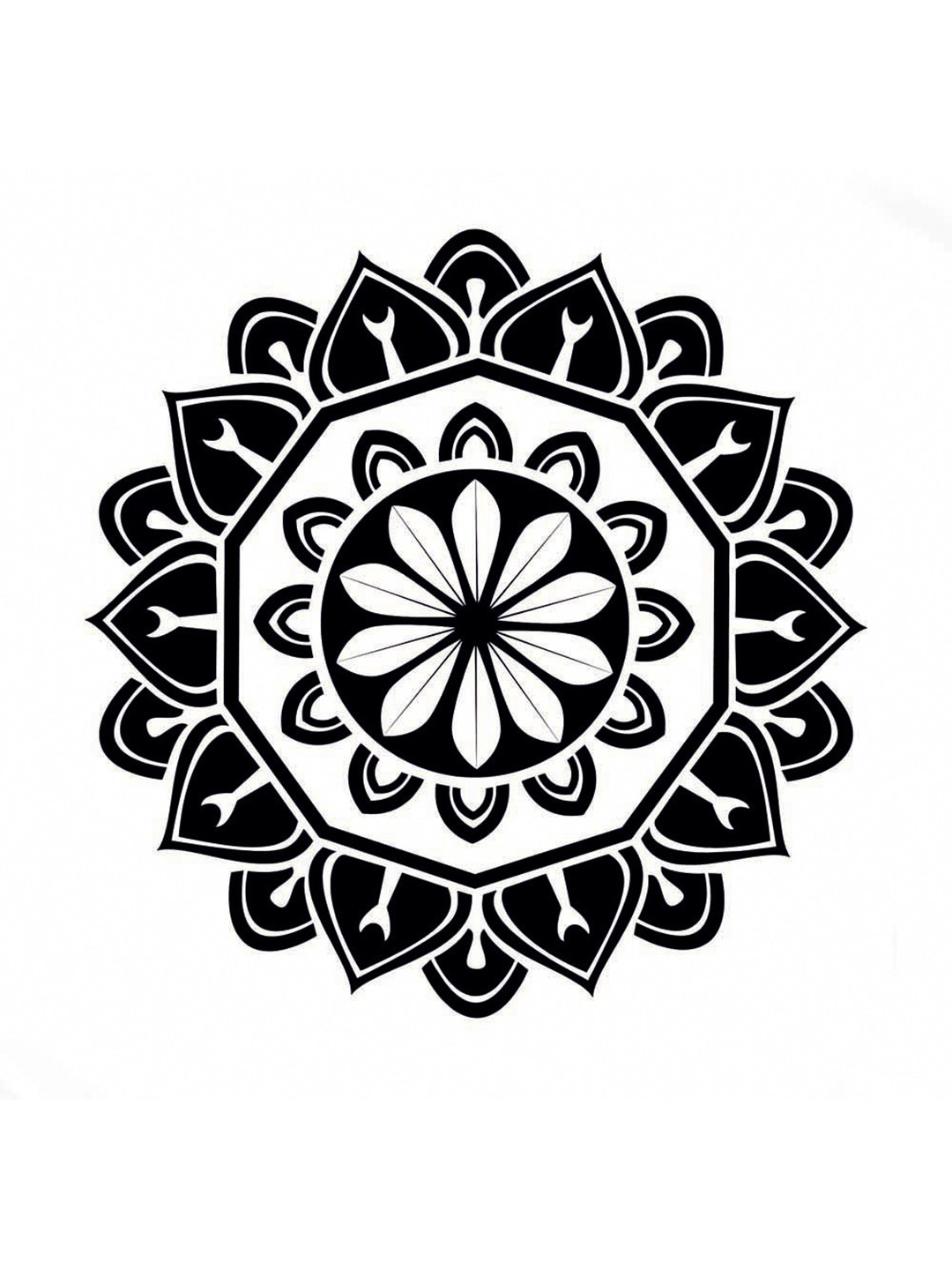 British Terminal Rangoli Floor Self Adhesive Decorative Sticker