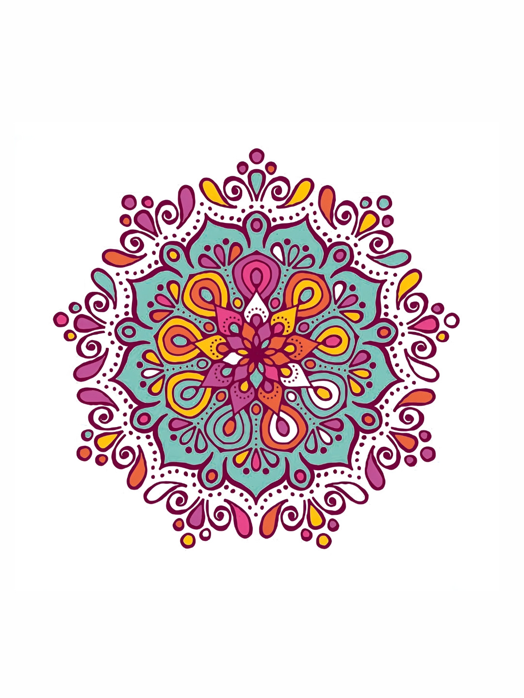 British Terminal Rangoli Self Adhesive Sticker Floor Sticker