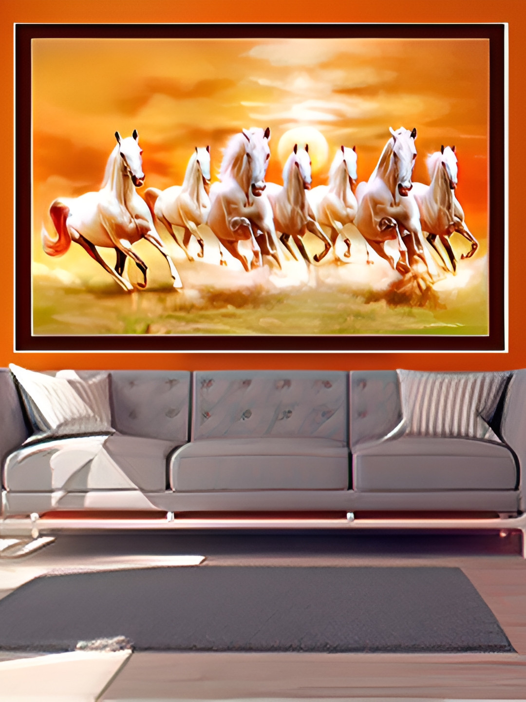 British Terminal Horse Running Paper Wall Rectangle Photographs Wall Art