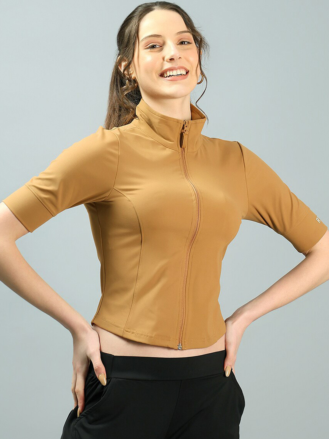 RYZ Women Lightweight Crop Training or Gym Bomber Jacket