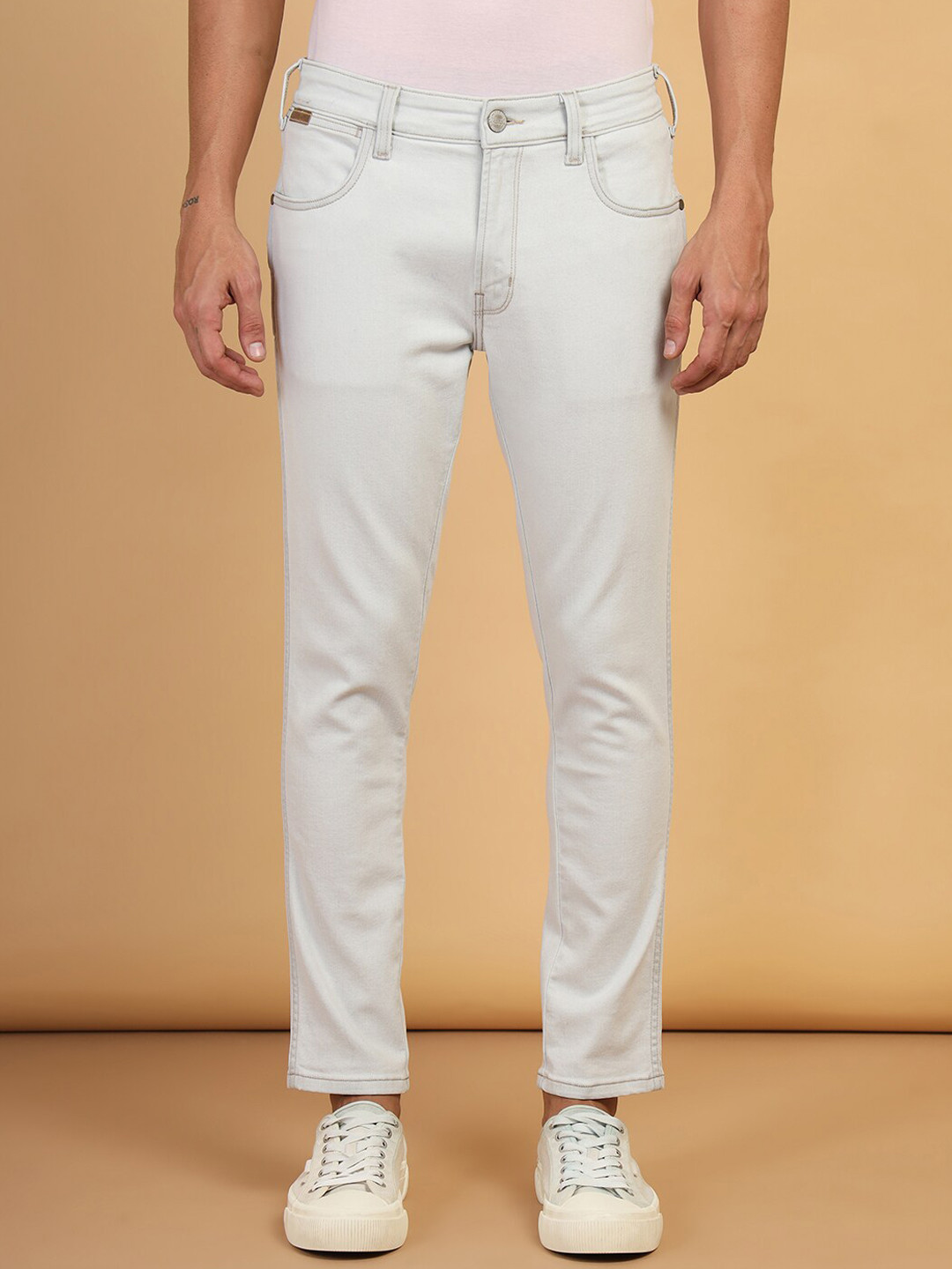 Wrangler Men Slim Fit Cropped Stretchable Jeans