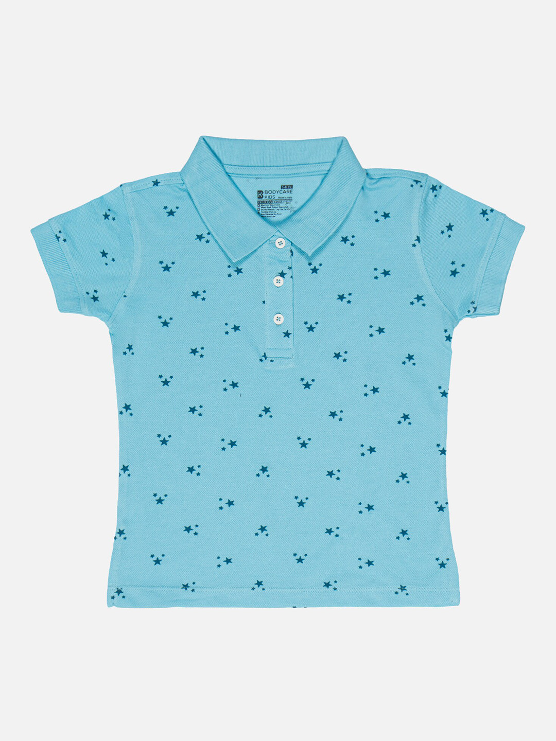 Bodycare Girls Printed Polo Collar T-shirt