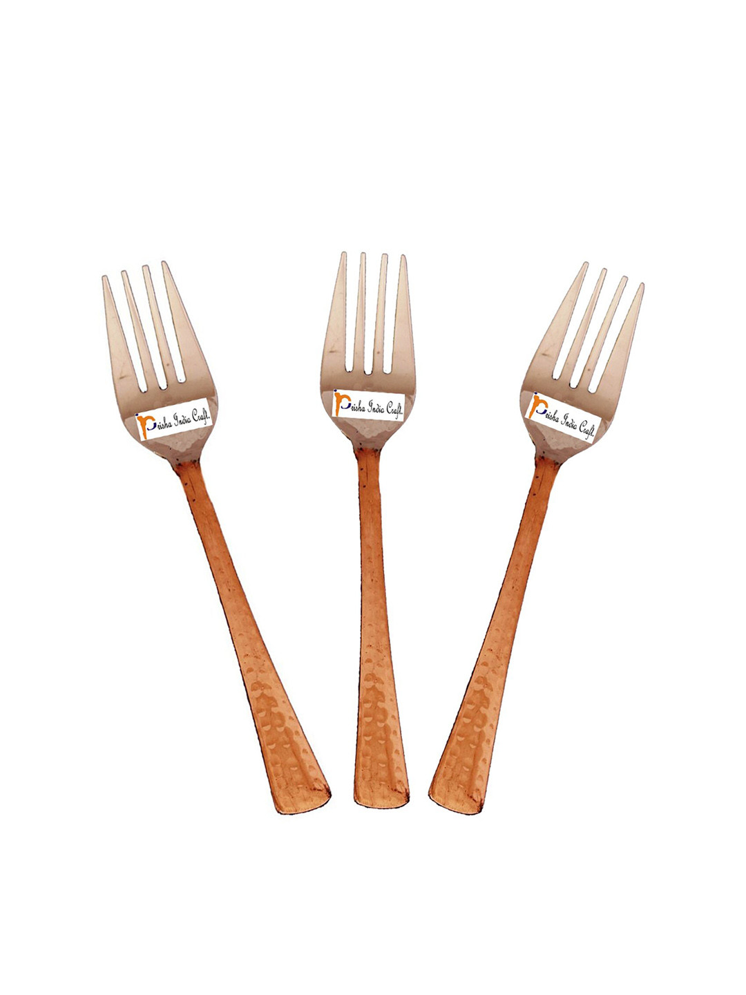 PRISHA INDIA CRAFT 3Pcs Brown Dessert Fork