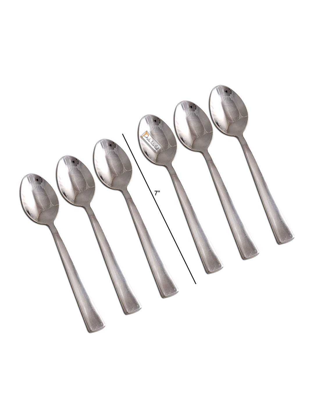 PRISHA INDIA CRAFT 6Pcs Grey Dessert Spoon Cutlery