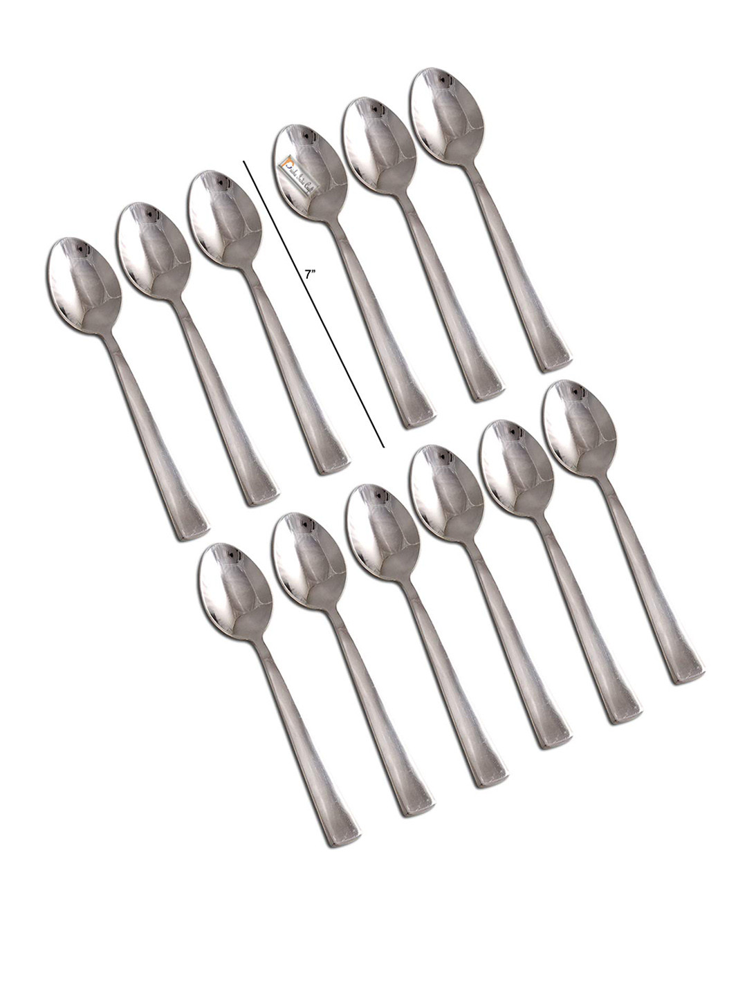 PRISHA INDIA CRAFT 12Pcs Grey Stainless Steel Spoon