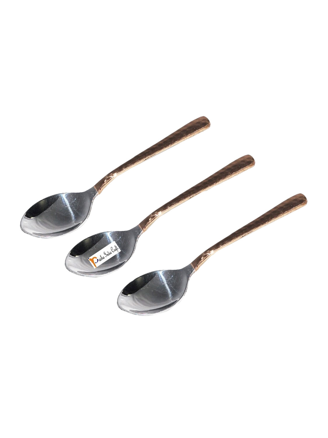 PRISHA INDIA CRAFT 3Pcs Grey & Brown Dessert Spoon Cutlery