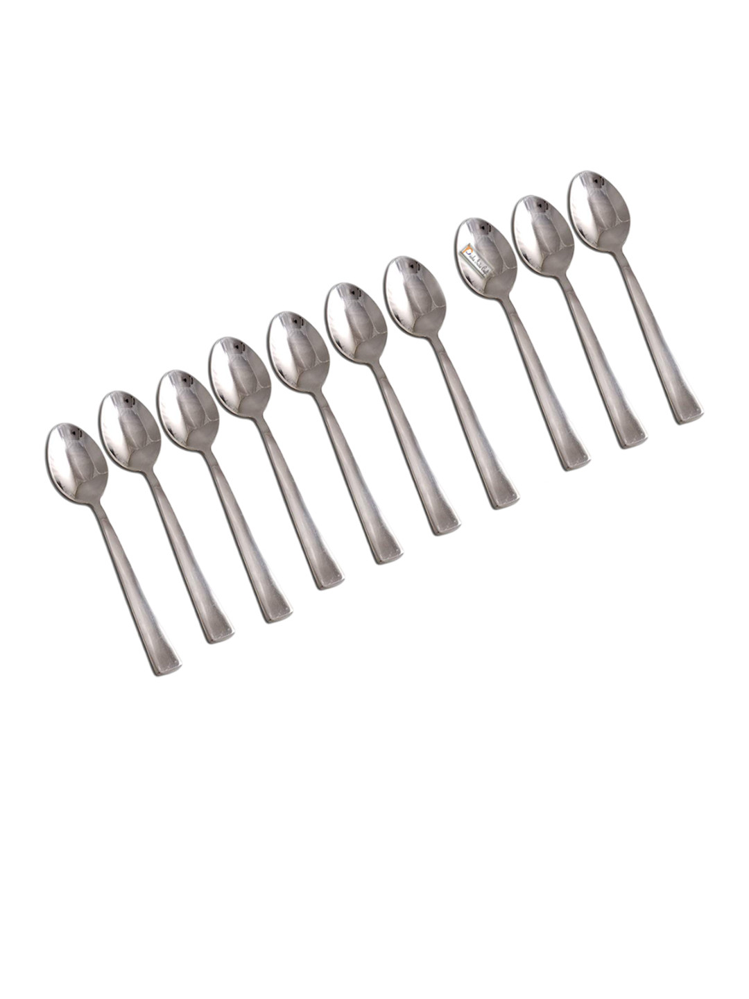 PRISHA INDIA CRAFT 10Pcs Grey Stainless Steel Desert Spoon Cutlery