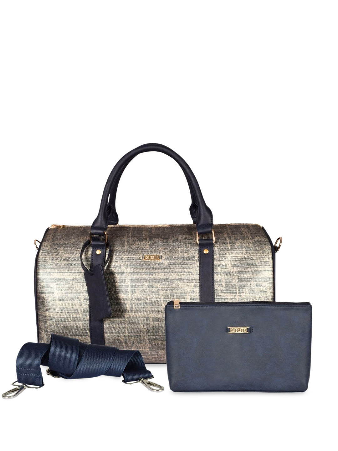 STRUTT Textured Medium Sports or Gym Duffel Bag