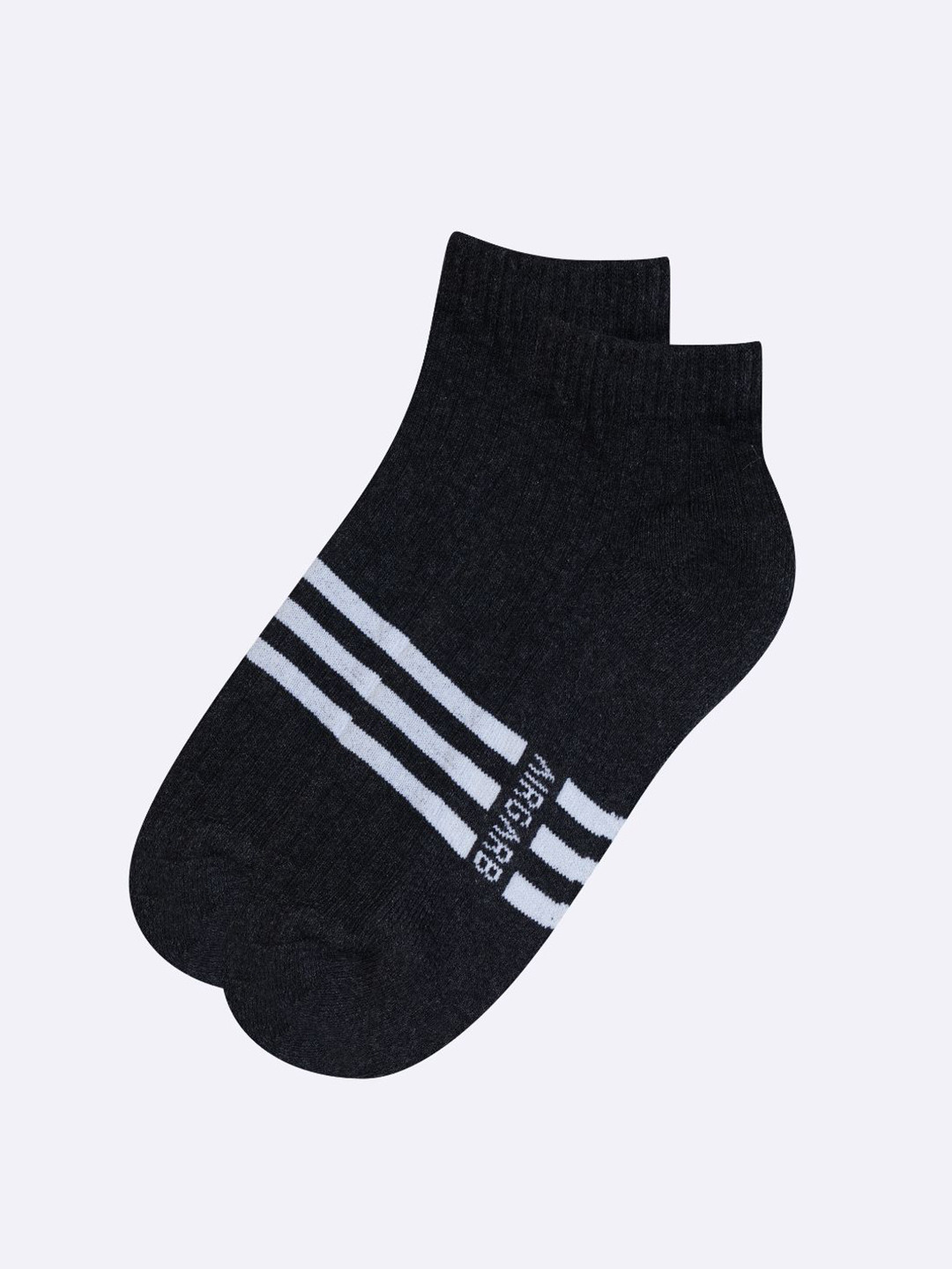 AIR GARB Striped Ankle-Length Socks