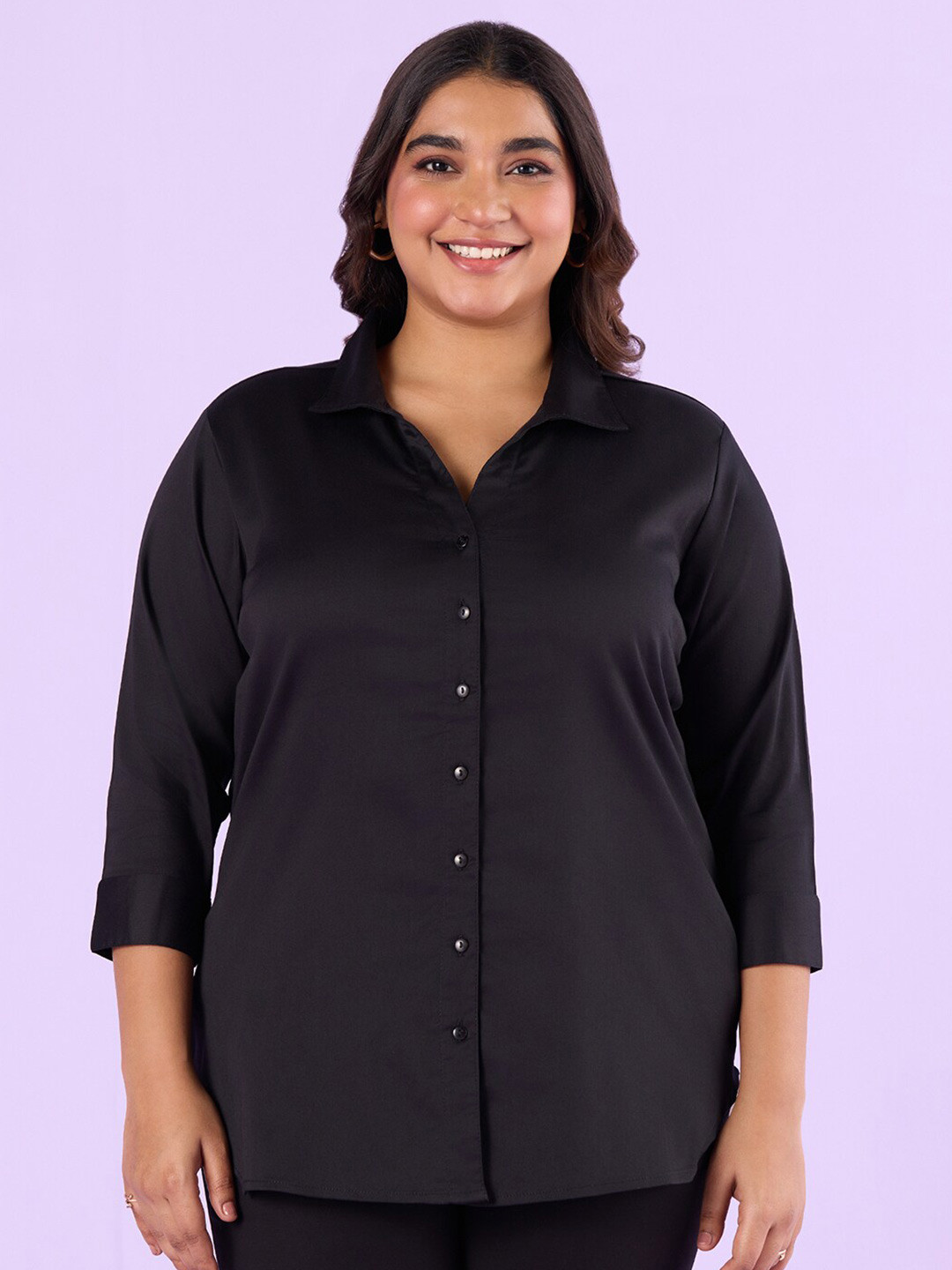 Big Hello - The Plus Life Regular Fit Cotton Casual Shirt
