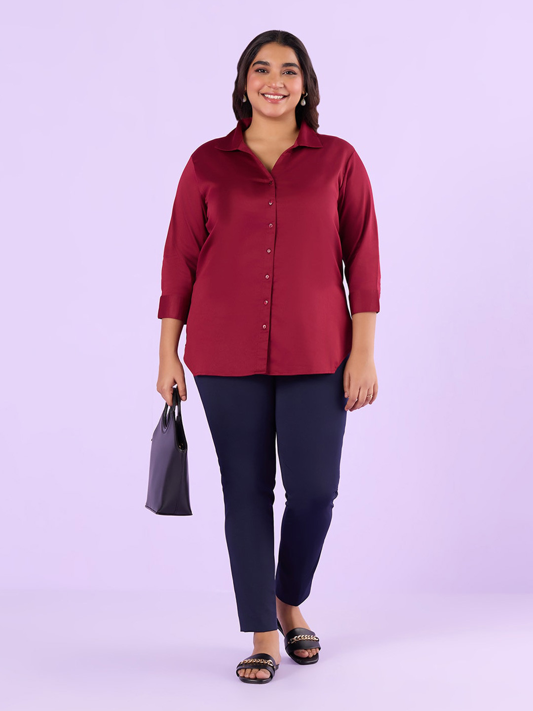 Big Hello - The Plus Life Regular Fit Cotton Casual Shirt