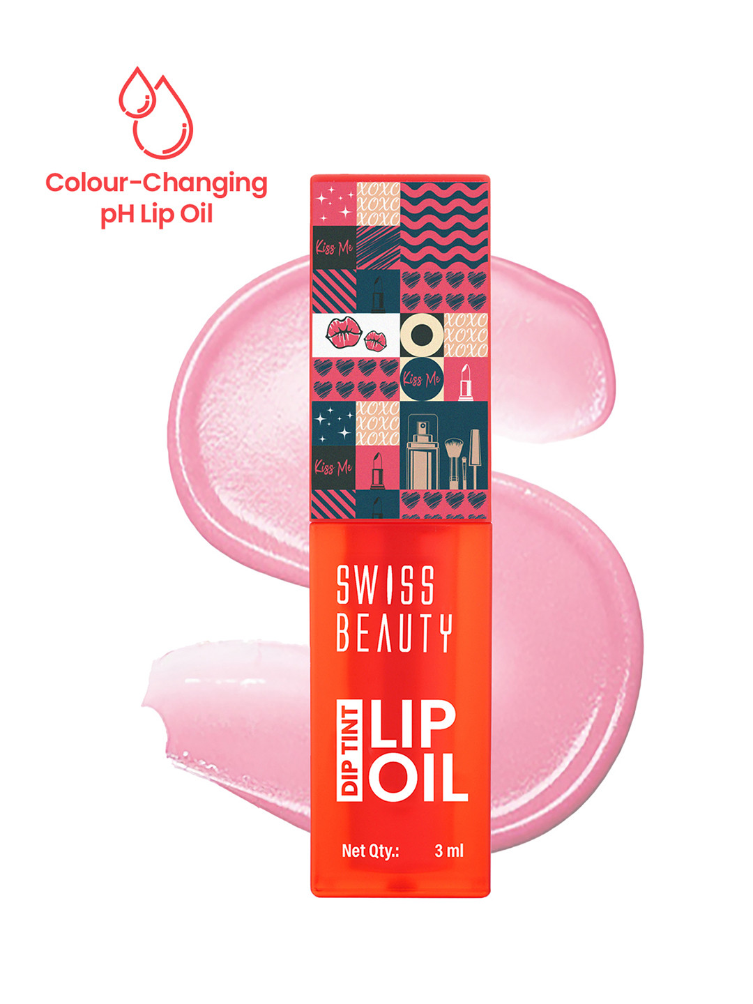 SWISS BEAUTY Dip Tint Lip Oil 3 ml - Strawberry