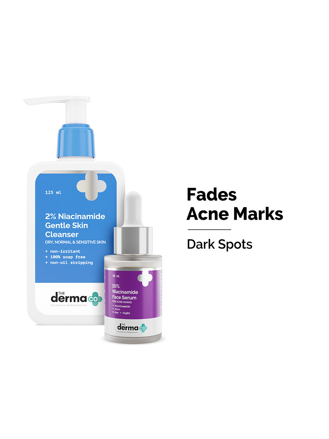 The Derma co. 10% Niacinamide Face Serum 30ml & 2% Niacinamide Gentle Skin Cleanser 125ml