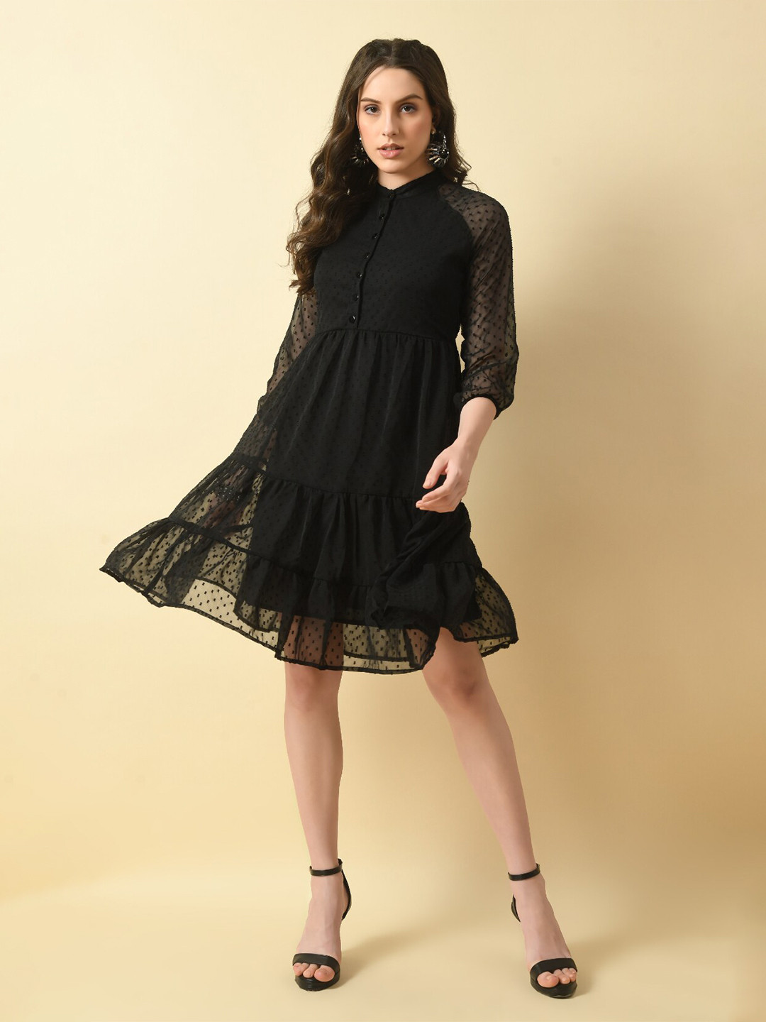 BAESD Self Design Tiered Fit & Flare Dress