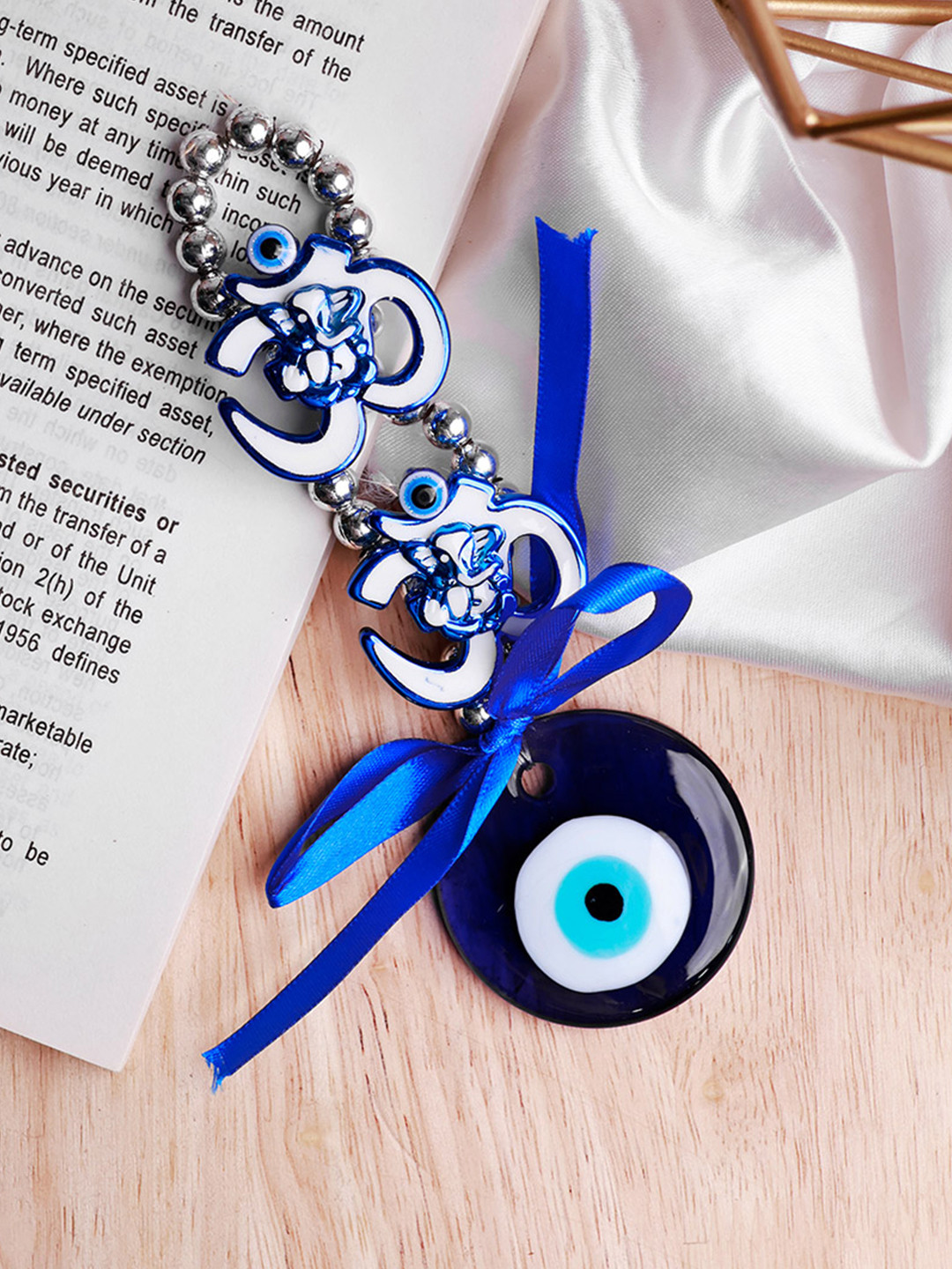 Shubhanjali Blue 2 Om Evil Eye Hanging