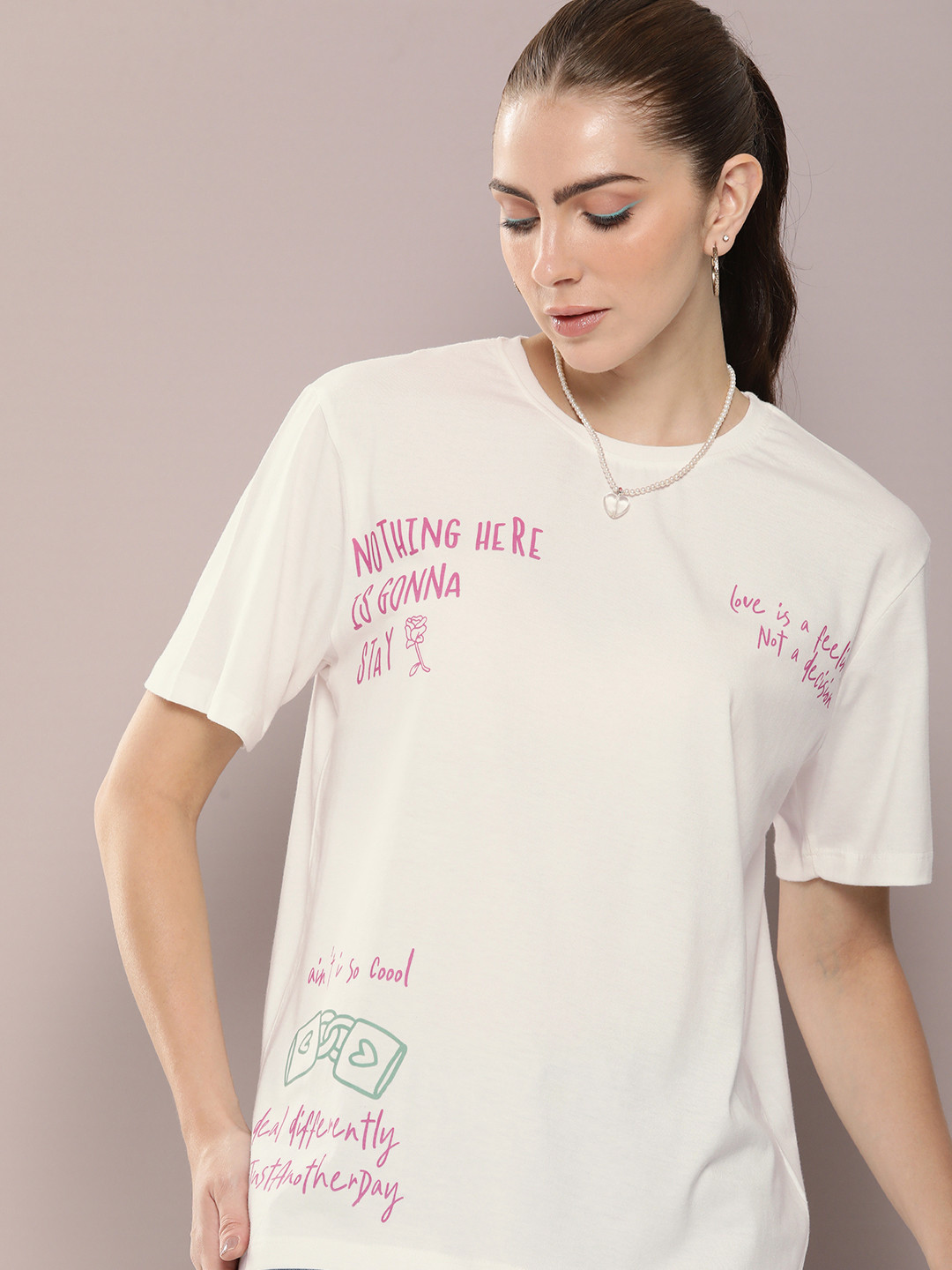 Kook N Keech Women Typography Printed T-shirt
