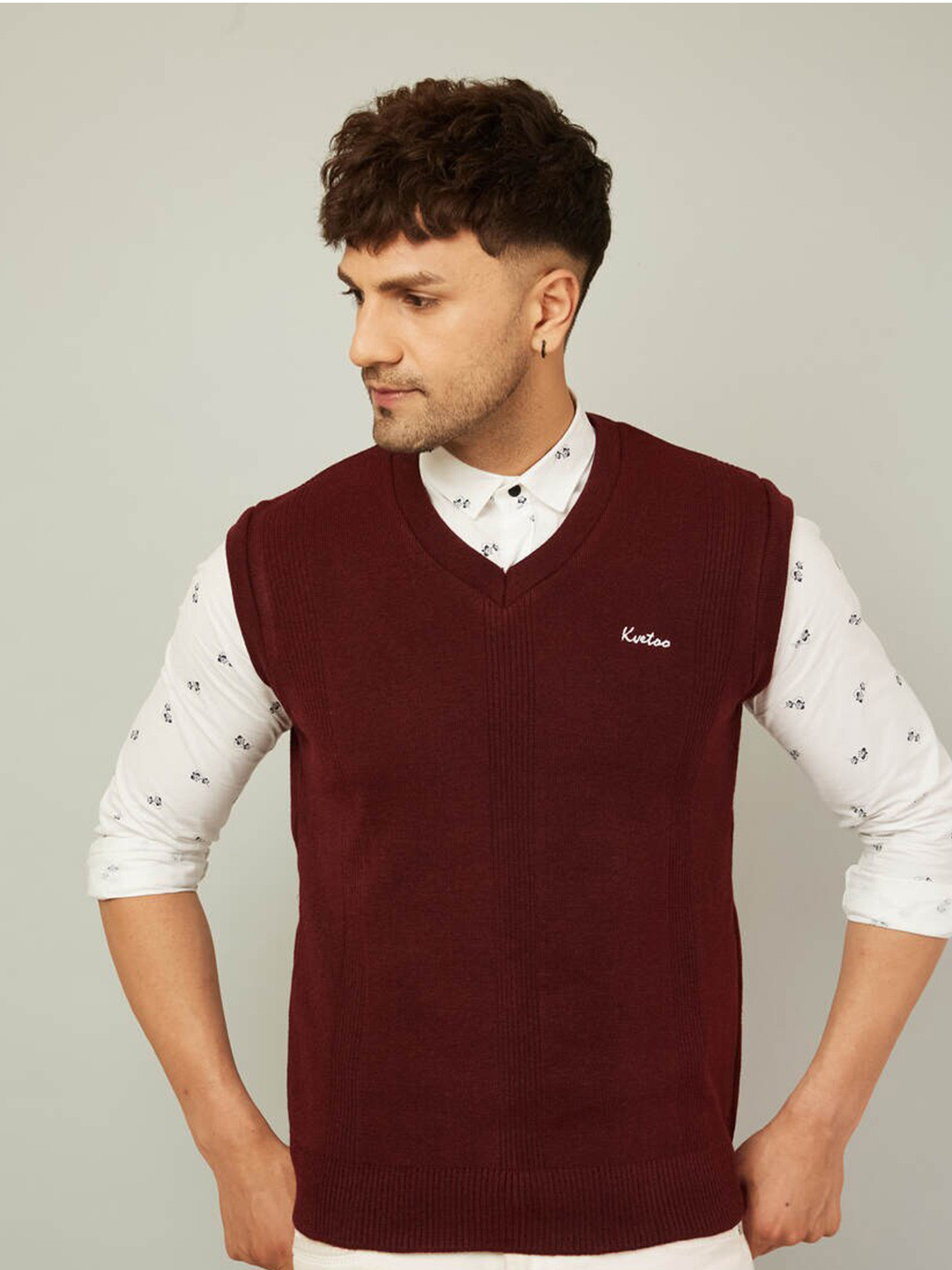 KVETOO Men Sweater Vest