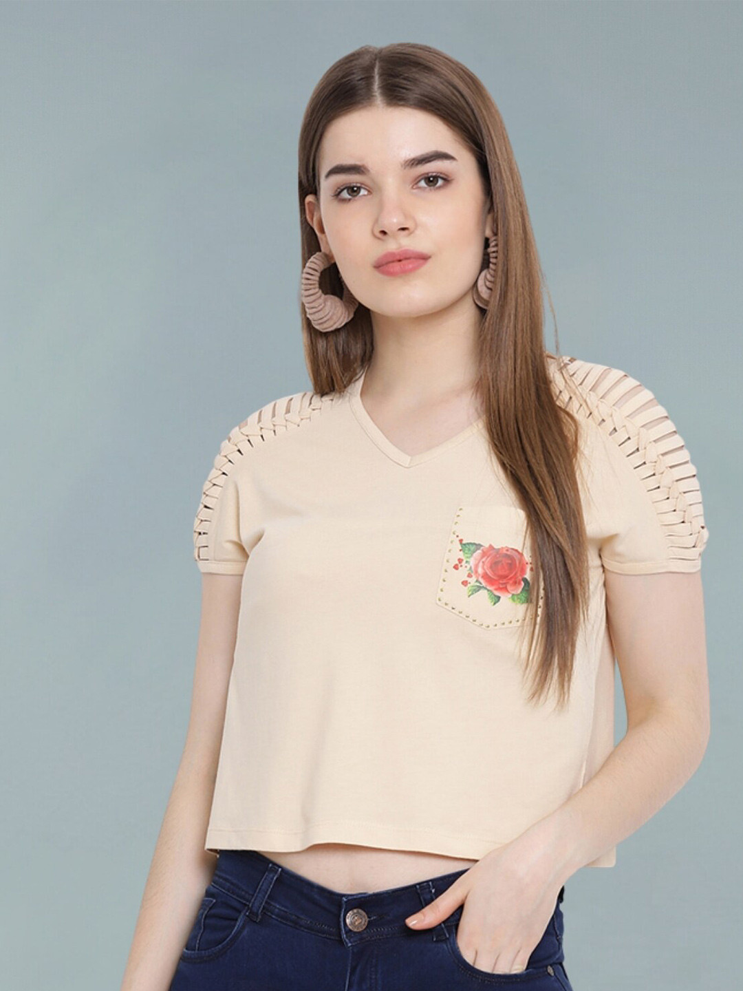 Moda Elementi Extended Sleeves Top