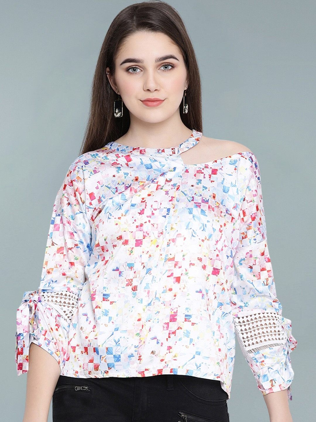 Moda Elementi Floral Print Tropical Top