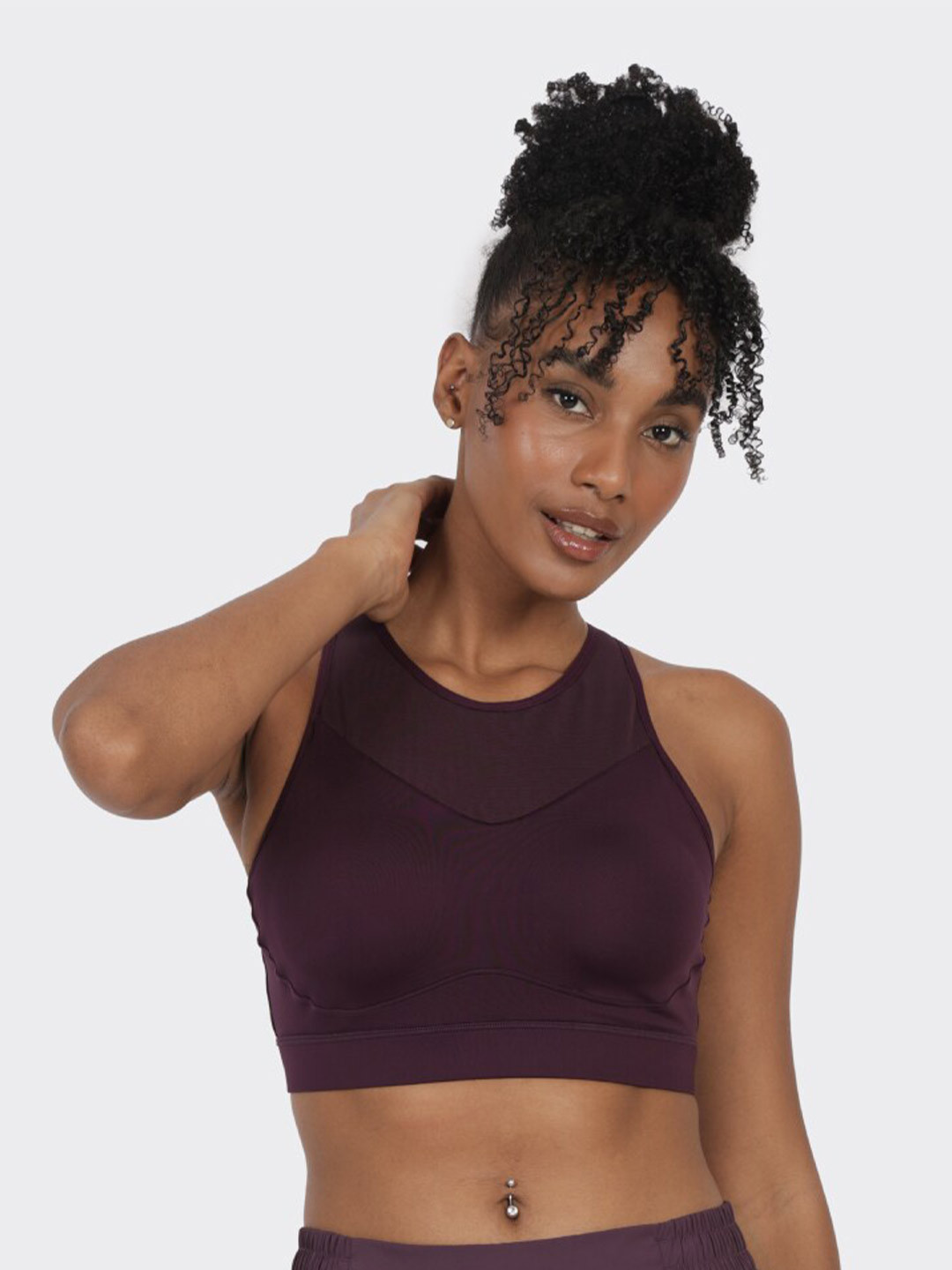 Blissclub Mesh Full Coverage Lightly Padded Adjustable Strap Bra