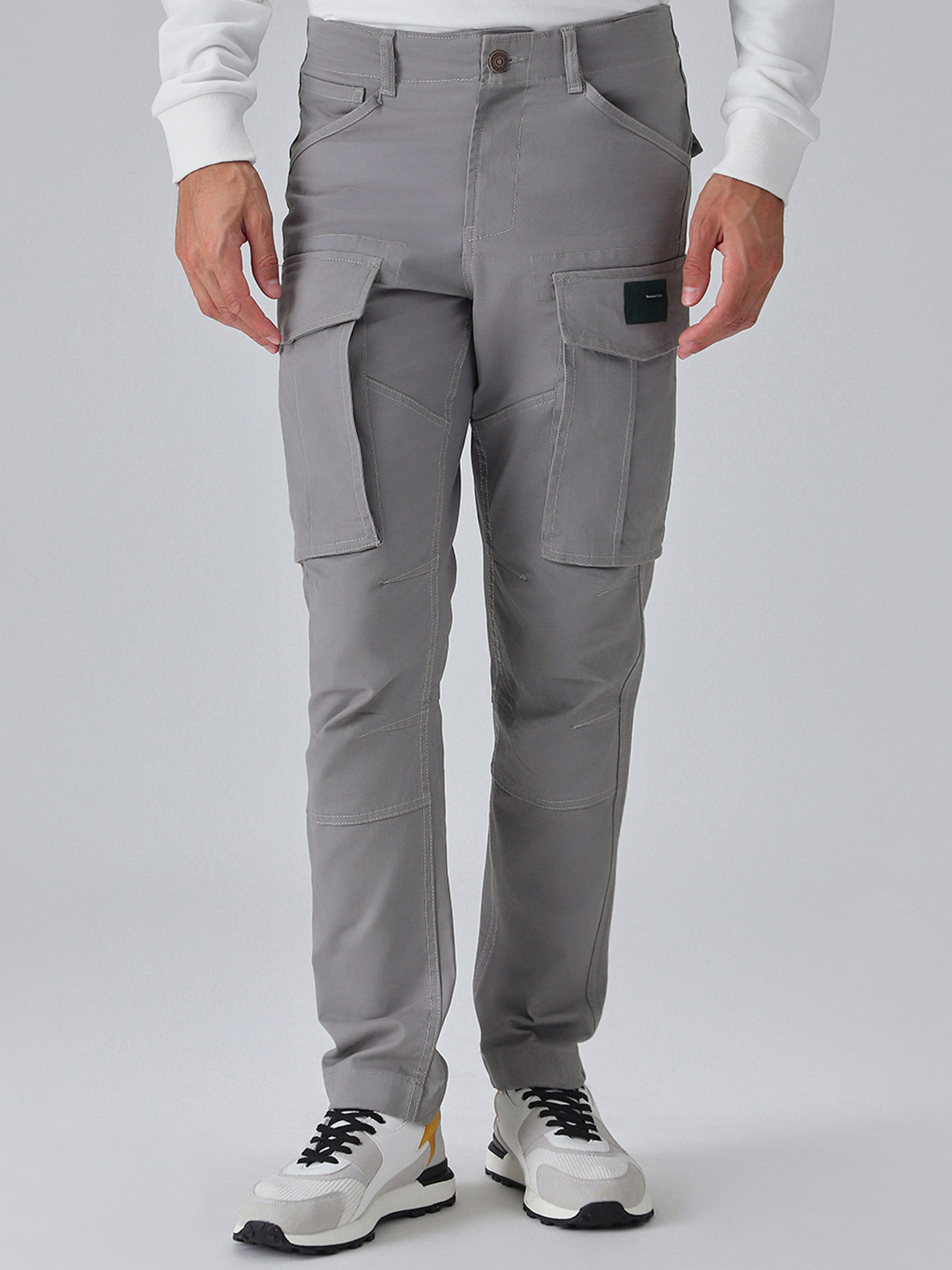 Banana Club Men Cotton Slim-Fit Cargo Pants