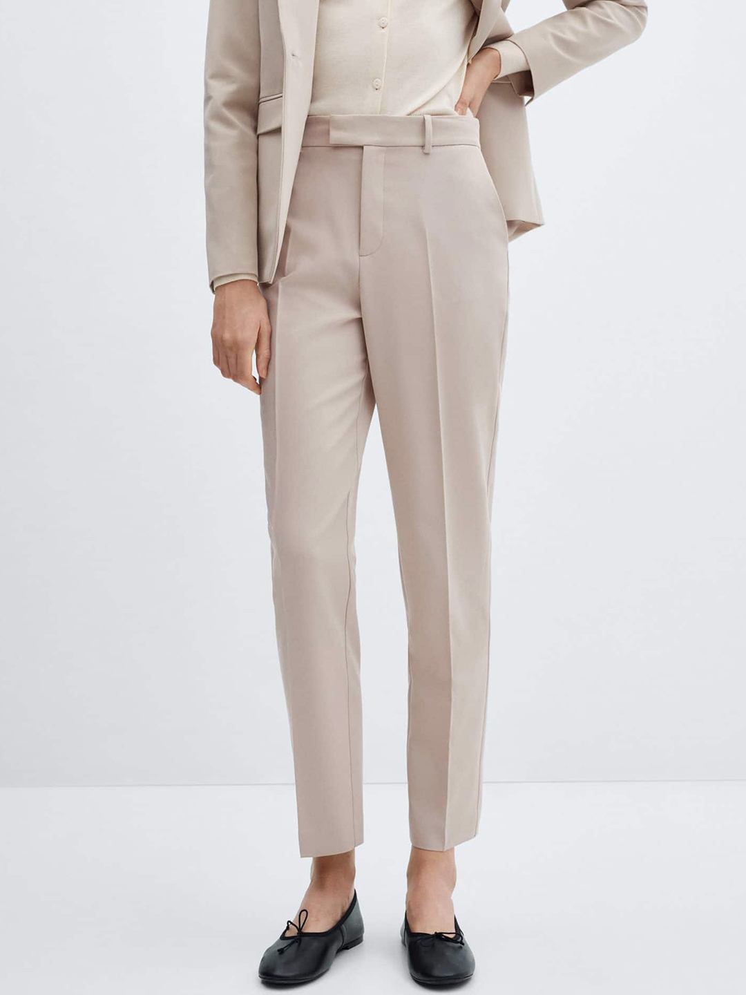 Buy MANGO Women Straight Fit Formal Trousers Trousers for Women 28084570 Myntra