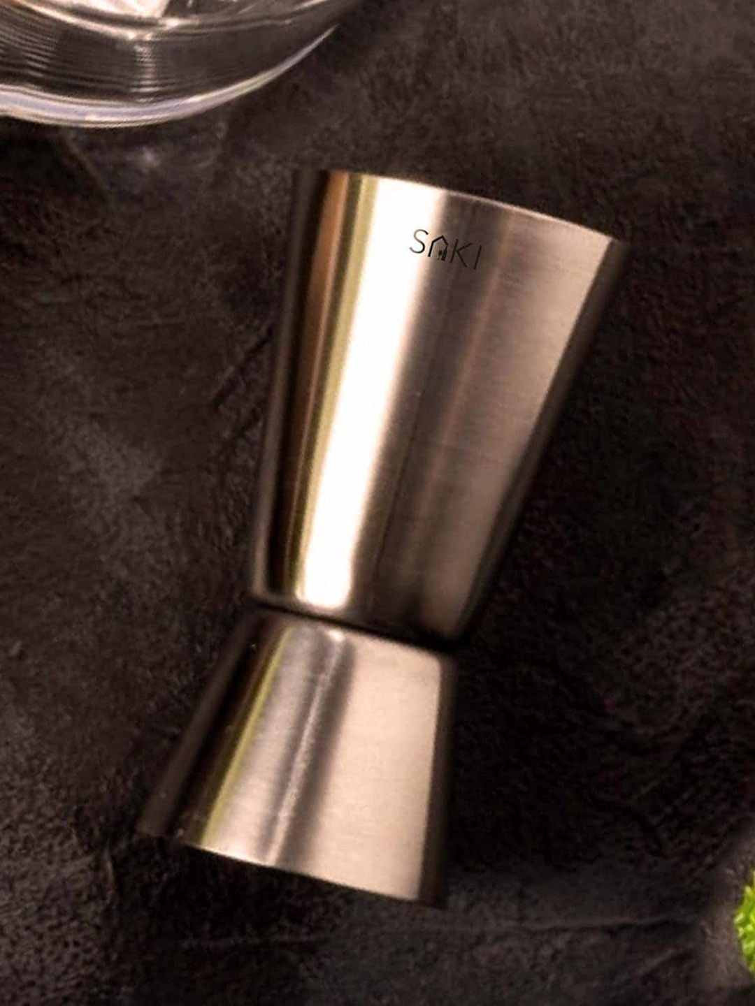 SAKI Silver Toned Peg Measurer Jigger