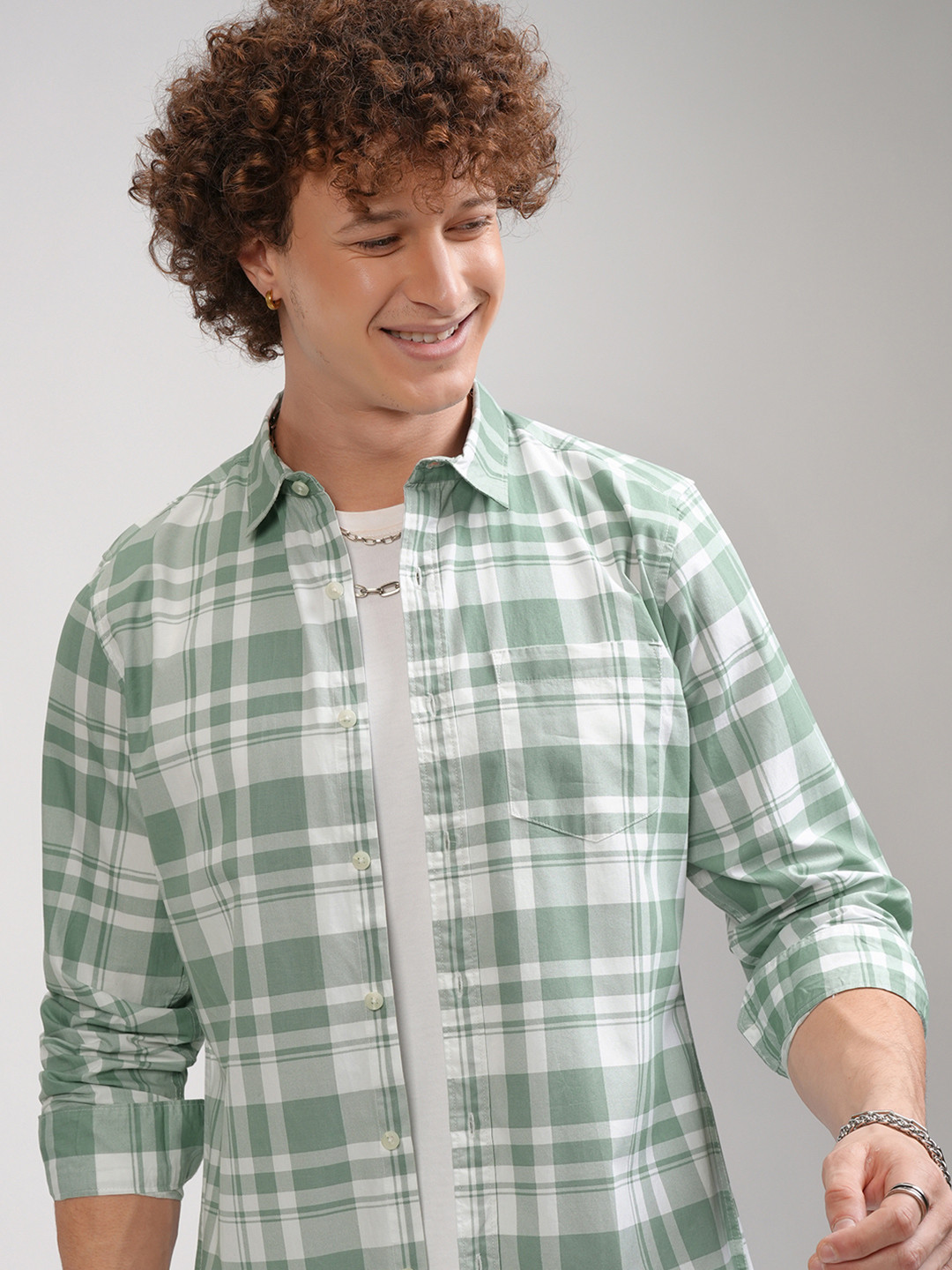 Highlander Men Dusty Checked Slim Fit Shirt