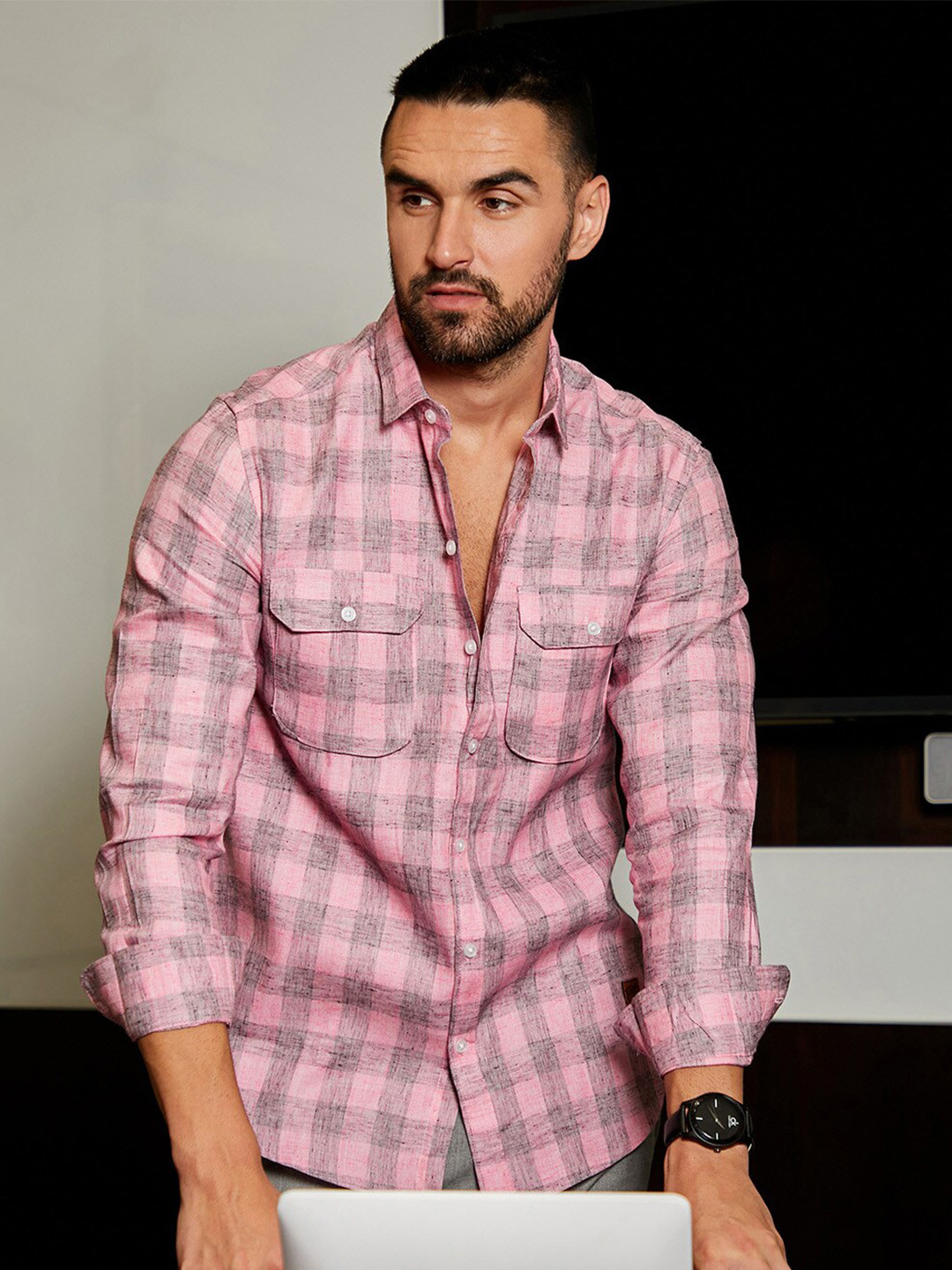 Campus Sutra Tartan Plaid Shirt