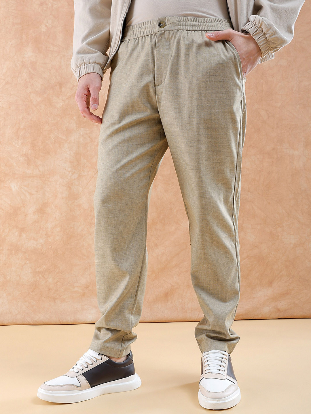 The Indian Garage Co Men Tapered Fit Trousers