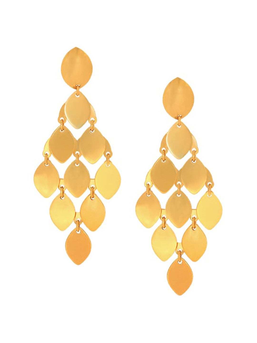 BHIMA Jewels 22K Hallmark 916 Purity Yellow Gold Petal Hanging Drop