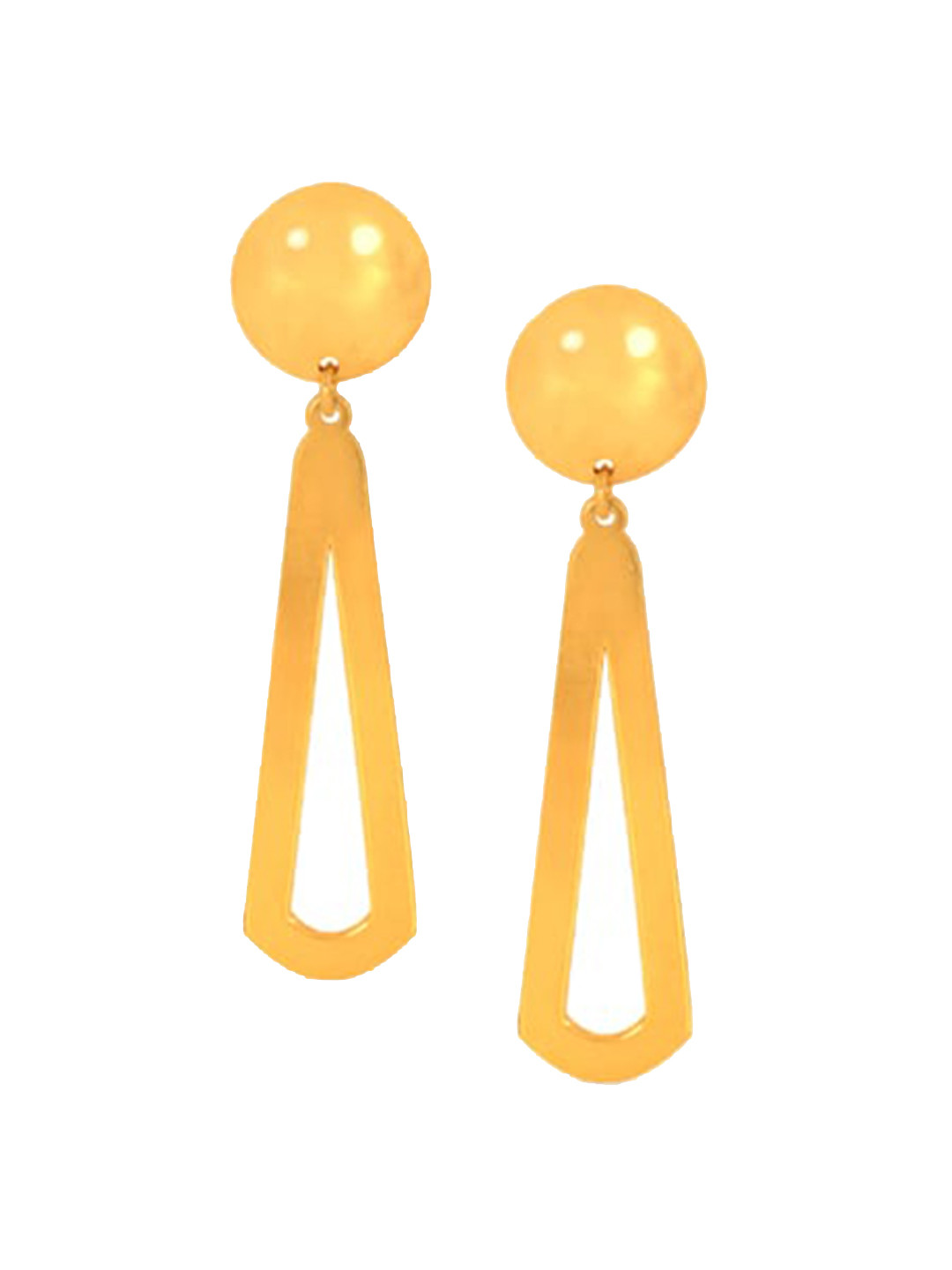 BHIMA Jewels 22K Hallmark 916 Purity Yellow Gold Plain Drop