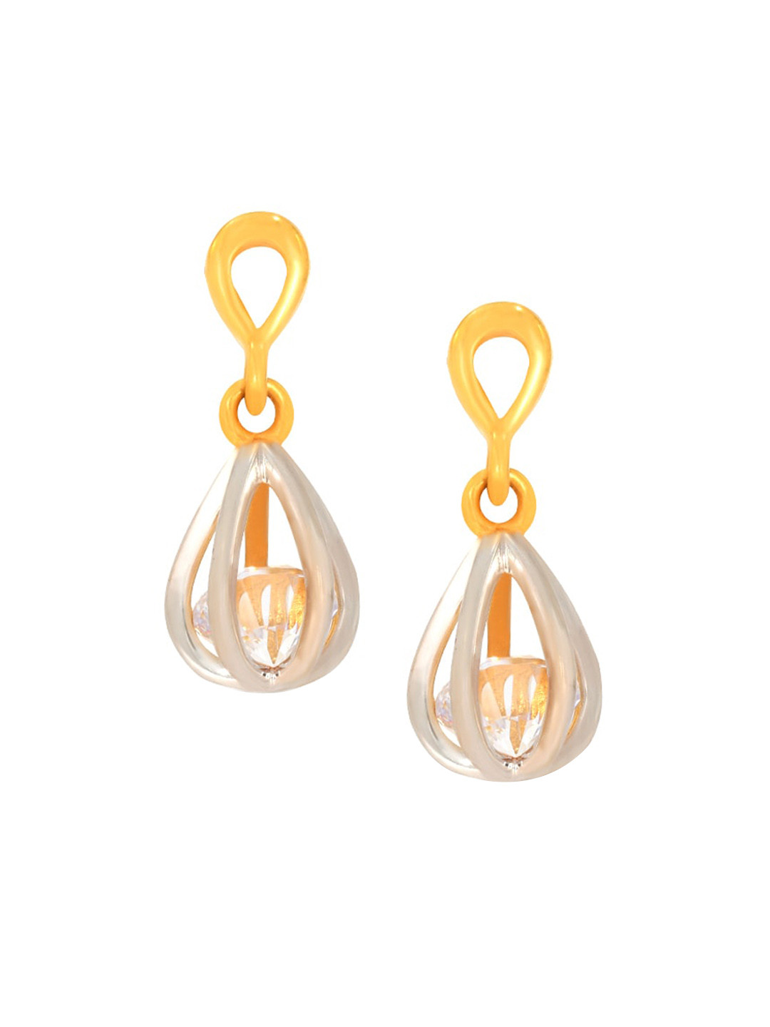 BHIMA 22K Hallmark 916 Purity Yellow Gold Inside Stone Drop