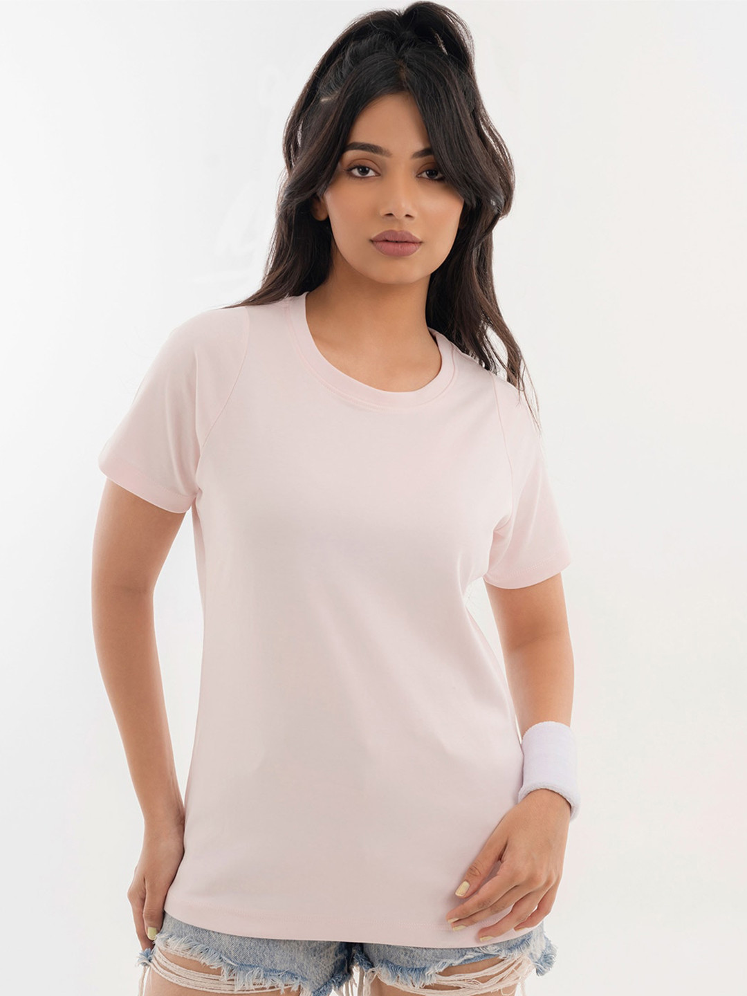 Halff Grey Premium Cotton Round Racer Neck Raglan Sleeves T-shirt