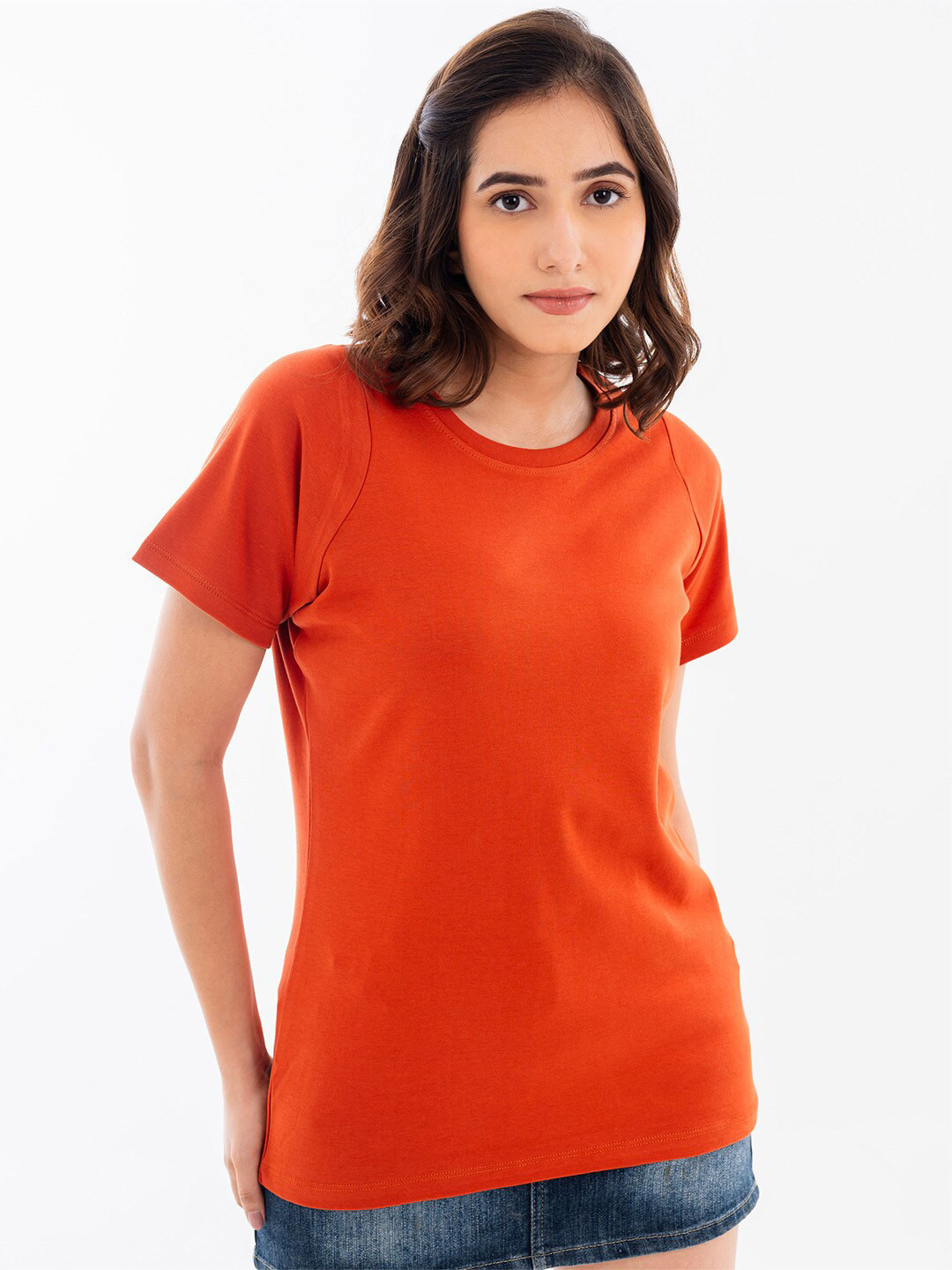 Halff Grey Premium Cotton Round Racer Neck Raglan Sleeves T-shirt